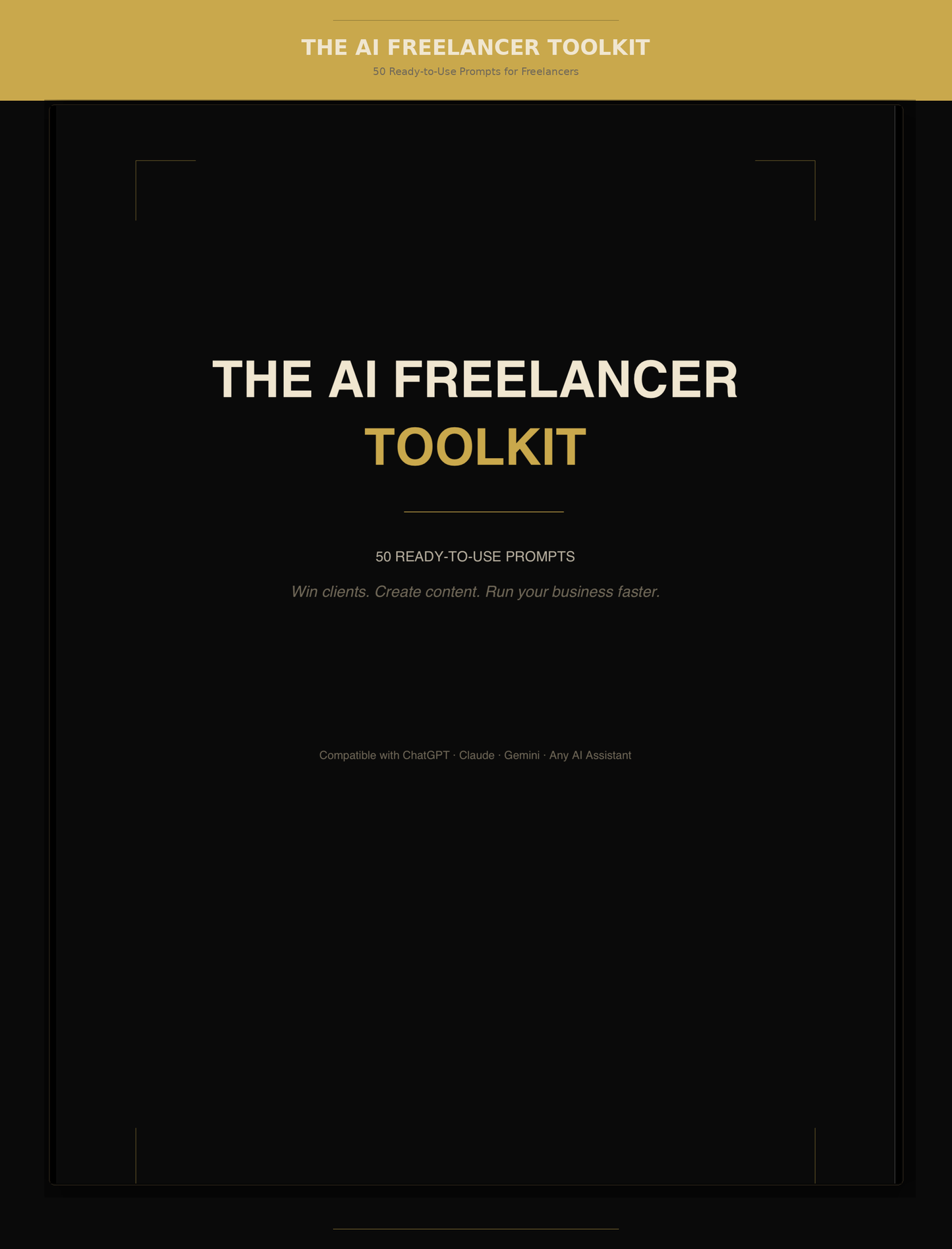 The AI Freelancer Toolkit - 50 Ready-to-Use-Prompts